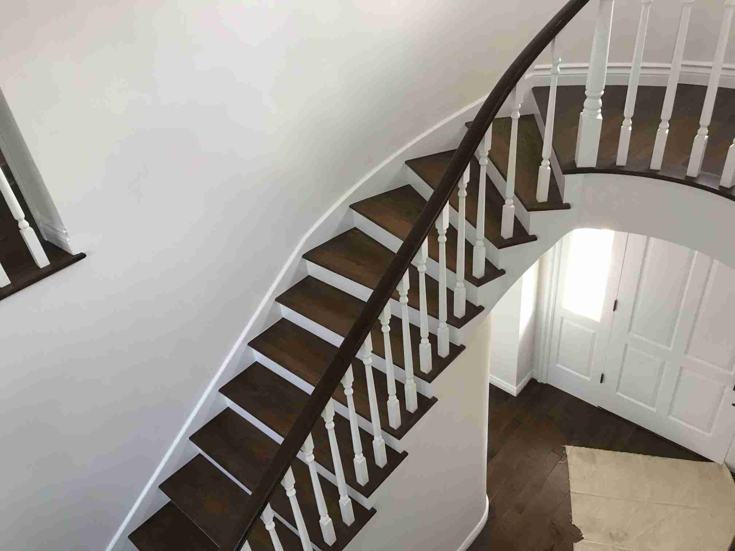 Hardwood stairs installation in Brentwood